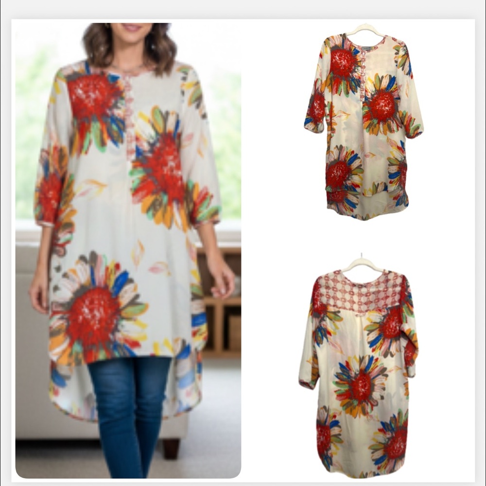 Figueroa and Flower Cream Cottage Core Floral Whimsy high low top